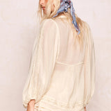 SPELL - Ines Boho Blouse - Light Sand