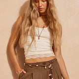 SPELL - Zoe Singlet Top - Vintage Cream