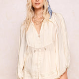 SPELL - Ines Boho Blouse - Light Sand