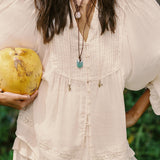 SPELL - Ines Boho Blouse - Light Sand