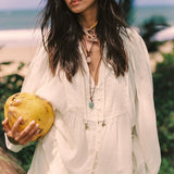 SPELL - Ines Boho Blouse - Light Sand