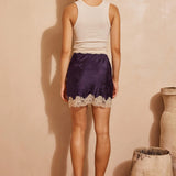 SPELL - Lasiandra Lace Mini Skirt - Deep Violet
