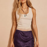 SPELL - Lasiandra Lace Mini Skirt - Deep Violet