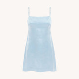ROWIE - Gwen Silk Mini Dress - Baby Blue