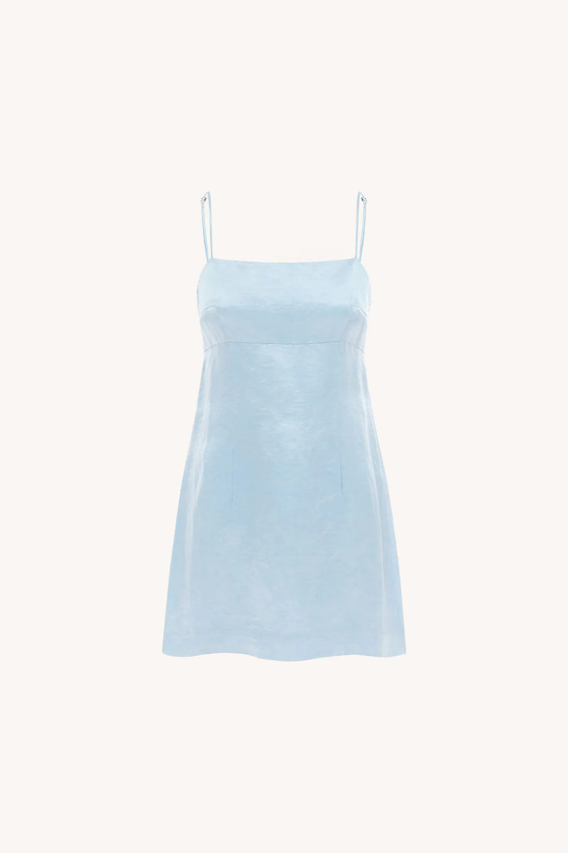 Rowie - Gwen Silk Mini Dress - Baby Blue