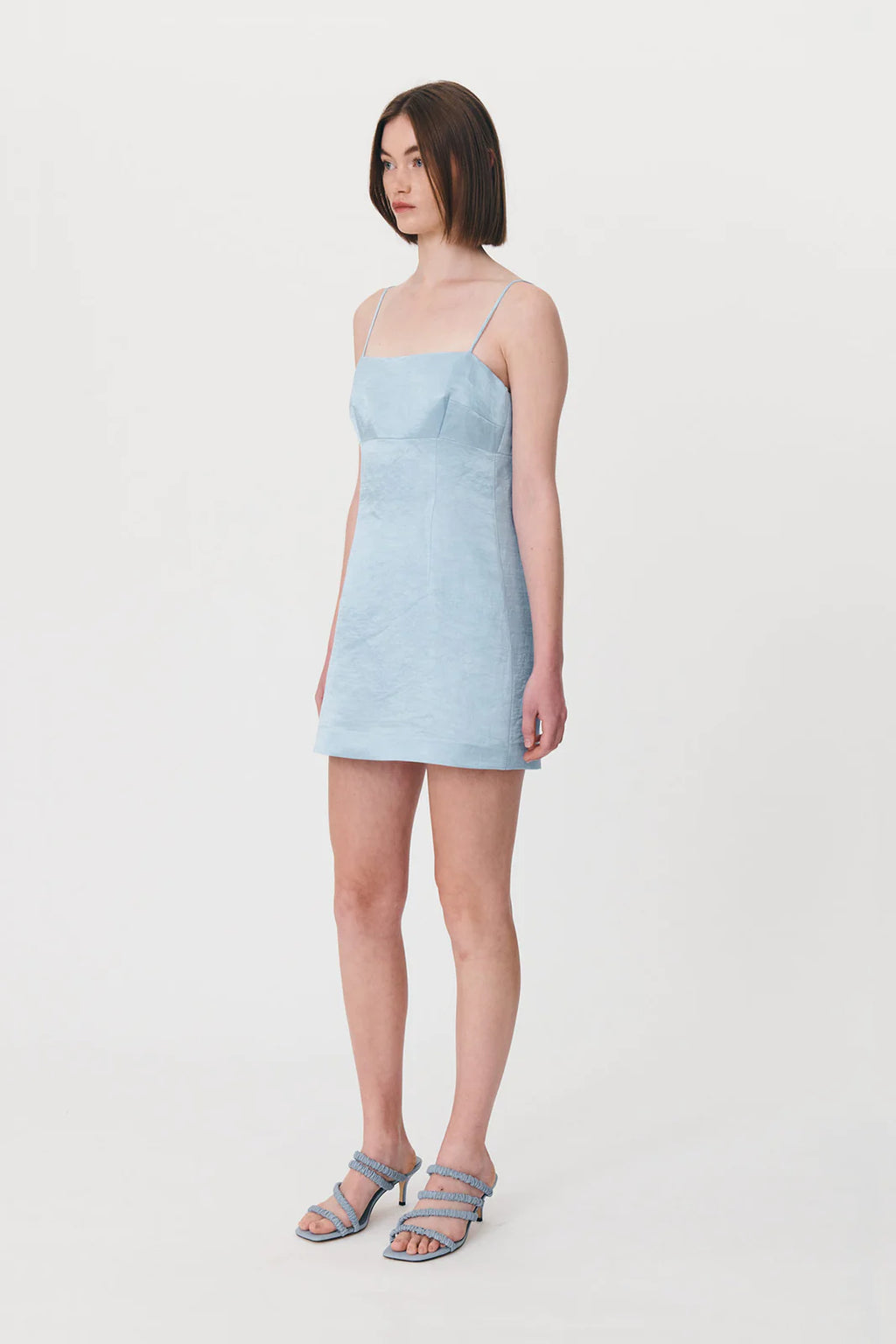 Rowie - Gwen Silk Mini Dress - Baby Blue