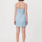 ROWIE - Gwen Silk Mini Dress - Baby Blue