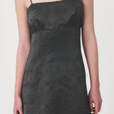 ROWIE - Gwen Silk Linen Mini Dress - Iron