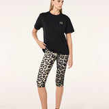 P.E NATION - Heads Up 2.0 Tee - Black / Leopard