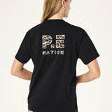 P.E NATION - Heads Up 2.0 Tee - Black / Leopard