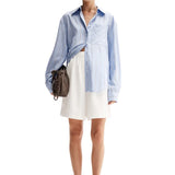 ELKA COLLECTIVE - Henry Stripe Shirt - Blue Stripe