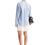 ELKA COLLECTIVE - Henry Stripe Shirt - Blue Stripe