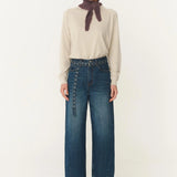 ROWIE - Tiga Pigment Knit Jumper - Stone