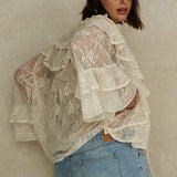 SPELL - Labyrinth Lace Blouse - Cloud Cream