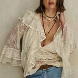 SPELL - Labyrinth Lace Blouse - Cloud Cream