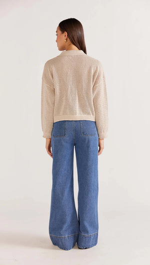 STAPLE THE LABEL - Hydra Collared Jumper - Natural