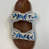 DE SIENA - Norren Beaded Fussbett - Off White Blue