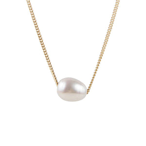 Fairley - Pearl Teardrop Necklace - Gold