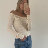 DOMINIQUE HEALY - Luella Longsleeve  - Vanilla Rib
