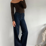 DOMINIQUE HEALY - Jolene Longsleeve Tee - Espresso