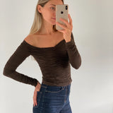 DOMINIQUE HEALY - Jolene Longsleeve Tee - Espresso