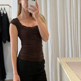 DOMINIQUE HEALY - Jolene Tee - Espresso