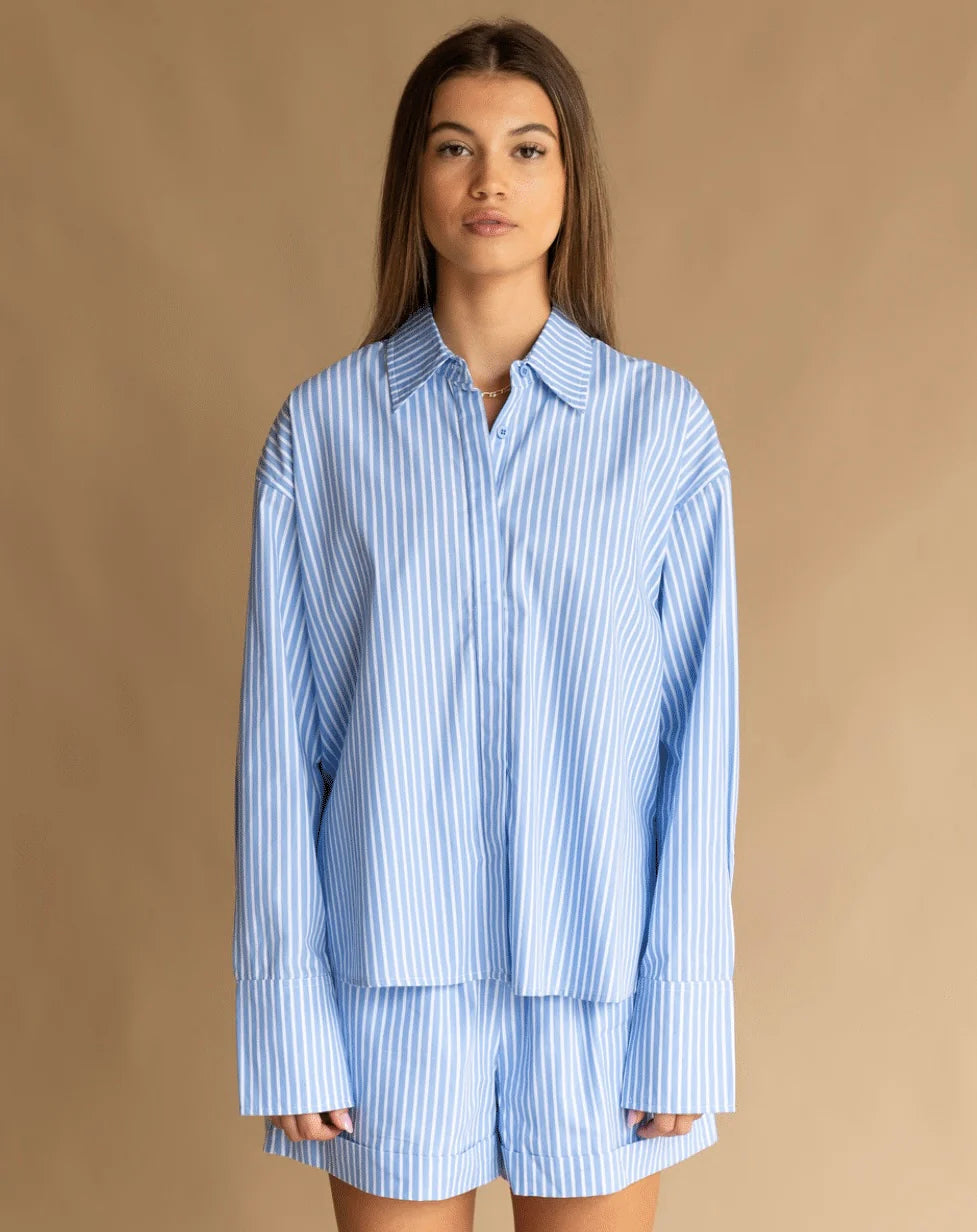 ARAMINTA JAMES - Holiday  Shirt - Blue Stripe