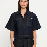 KIVARI - Celene Denim Short - Raw Indigo