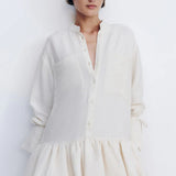 SHONA JOY - Jasper Bubble Shirt Dress - Resin