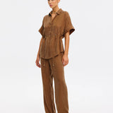 KIVARI - Jaxon Shirt - Chocolate
