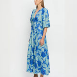 KIVARI - Juniper Maxi Dress - Cobalt Blue/Green