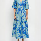 KIVARI - Juniper Maxi Dress - Cobalt Blue/Green