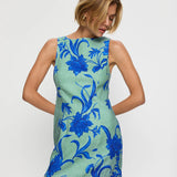 KIVARI - Juniper Mini Dress - Cobalt Blue / Green