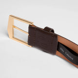 ELKA COLLECTIVE - Ida Belt 3.5cm - Chocolate / Gold
