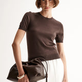 ELKA COLLECTIVE - Ash Knit Tee - Chocolate