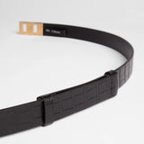 ELKA COLLECTIVE - Paige Leather Belt - Black Croc