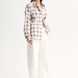 ELKA COLLECTIVE - Heather Shirt - White Check