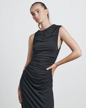 BARE by Charlie Holiday - The Fitted Midi dress - Black