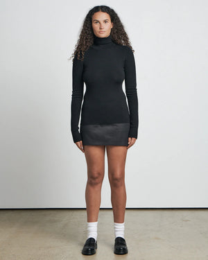 BARE by Charlie Holiday - The Long Sleeve Knit Top - Black