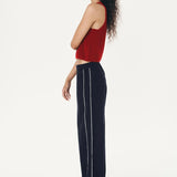 ROWIE - Kaia Linen Straight Pants - Ink