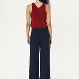 ROWIE - Kaia Linen Straight Pants - Ink