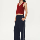 ROWIE - Kaia Linen Straight Pants - Ink