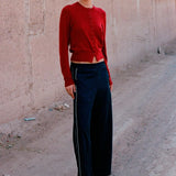 ROWIE - Kaia Linen Straight Pants - Ink