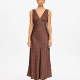 KIVARI - Edie Midi Dress - Brown