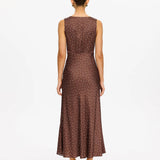 KIVARI - Edie Midi Dress - Brown