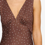 KIVARI - Edie Midi Dress - Brown