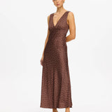 KIVARI - Edie Midi Dress - Brown