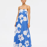 KIVARI - Rowena Strappy Maxi Dress - Blue