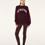 P.E NATION - Legacy Knit Crew - Mahogany / Whisper White