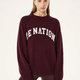 P.E NATION - Legacy Knit Crew - Mahogany / Whisper White